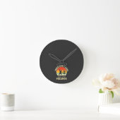 Grappig Retro Disc Golf ontwerp | Frisbee-liefhebb Ronde Klok (Huis)