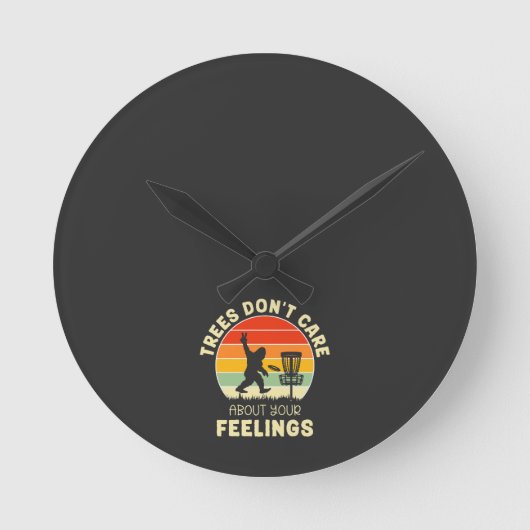 Grappig Retro Disc Golf ontwerp | Frisbee-liefhebb Ronde Klok (Voorkant)
