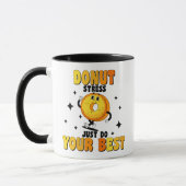 Grappig Retro Donut motivatie Quote Mok (Links)