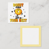 Grappig Retro Donut motivatie Quote Notitiekaartje (Voorkant / Achterkant)