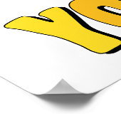 Grappig Retro Donut motivatie Quote Poster (Hoek)