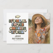 Grappig Retro foto Afstuderen Aankondiging (Voorkant)