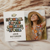 Grappig Retro foto Afstuderen Aankondiging