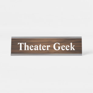 Grappig Retro Gag Cadeau voor Musical Theater Fans Bureau Naambordje