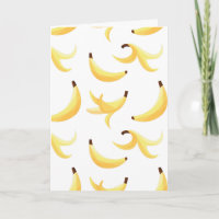 Grappig Retro Geel Banaan Patroon Feest Bewerkbaar