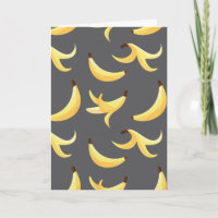 Grappig Retro Geel Banaan Patroon Feest Bewerkbaar