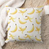 Grappig Retro Geel Banaan Patroon Feest Bewerkbaar Kussen (Deken)