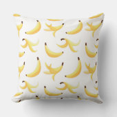 Grappig Retro Geel Banaan Patroon Feest Bewerkbaar Kussen (Voorkant)