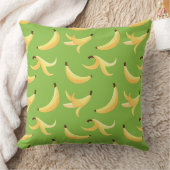 Grappig Retro Geel Banaan Patroon Feest Bewerkbaar Kussen (Deken)