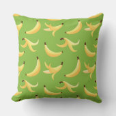Grappig Retro Geel Banaan Patroon Feest Bewerkbaar Kussen (Voorkant)
