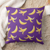 Grappig Retro Geel Banaan Patroon Feest Bewerkbaar Kussen (Deken)