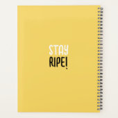 Grappig Retro Geel Banaan Patroon Feest Bewerkbaar Planner (Achterkant)