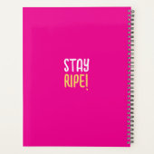 Grappig Retro Geel Banaan Patroon Feest Bewerkbaar Planner (Achterkant)