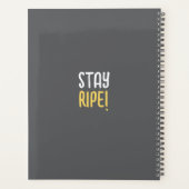 Grappig Retro Geel Banaan Patroon Feest Bewerkbaar Planner (Achterkant)