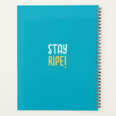Grappig Retro Geel Banaan Patroon Feest Bewerkbaar Planner (Achterkant)
