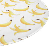 Grappig Retro Geel Banaan Patroon Feest Bewerkbaar Snijplank (Hoek)