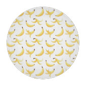 Grappig Retro Geel Banaan Patroon Feest Bewerkbaar Snijplank (Voorkant)