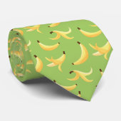 Grappig Retro Geel Banaan Patroon Feest Bewerkbaar Stropdas (Opgerold)