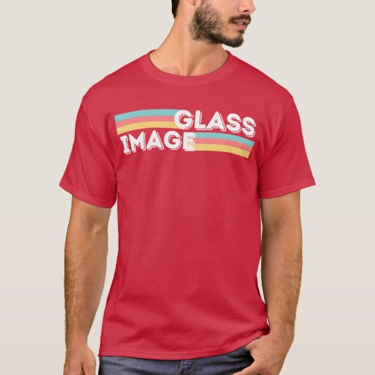 Grappig Retro Glas Afbeelding T-shirt (Voorkant)