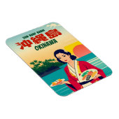 Grappig Retro Graphic Okinawa Japan Sushi Humor Magneet (Rechterzijde)