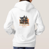 Grappig retro Halloween spooky spooky huis Hoodie (Achterkant)