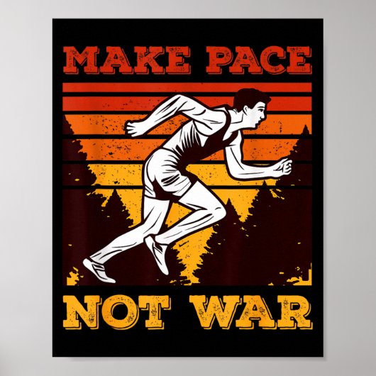 Grappig Retro Hardloper Hardloop Citaat Geschenk - Poster (Voorkant)