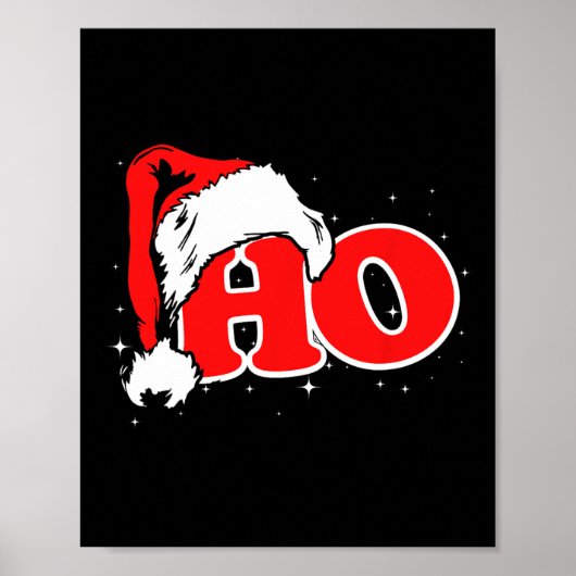 Grappig, Retro, Ho, Kerstmis, Kerstman Waar Zijn M Poster (Voorkant)