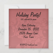 Grappig Retro Holiday Party! Kaart (Achterkant)