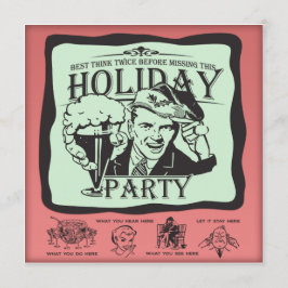 Grappig Retro Holiday Party! Kaart