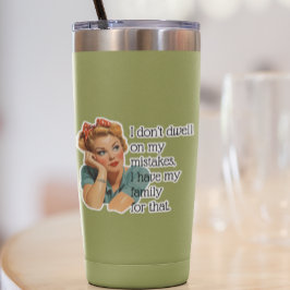 Grappig Retro Huisvrouw Familie Gezegde Sarcastisc Sticker