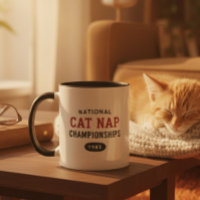 Grappig Retro Katten Slaap Kampioenschap Humor Nie