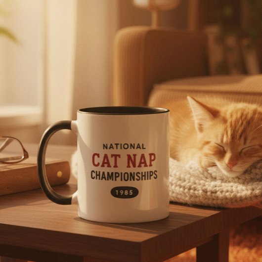 Grappig Retro Katten Slaap Kampioenschap Humor Nie Mok