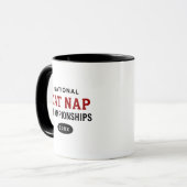 Grappig Retro Katten Slaap Kampioenschap Humor Nie Mok (Voorkant links)