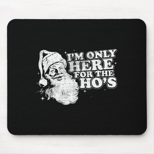 Grappig, Retro, Kerstmis, Kerstman Ik ben hier all Muismat (Voorkant)