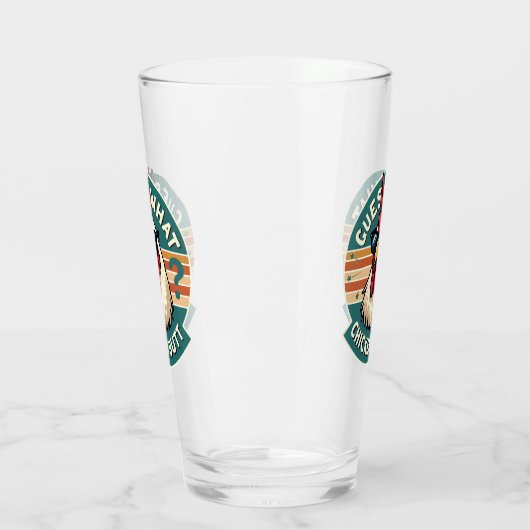 Grappig retro kip kont grap ontwerp glas (Links)