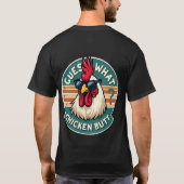 Grappig retro kip kont grap ontwerp t-shirt (Achterkant)