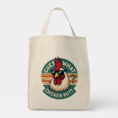 Grappig retro kip kont grap ontwerp tote bag (Achterkant)