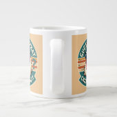 Grappig Retro Kippenkont Grappen Design Grote Koffiekop (Achterkant)