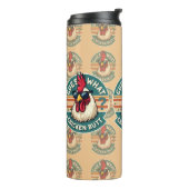 Grappig Retro Kippenkont Grappen Design Thermosbeker (Gedraaid links)