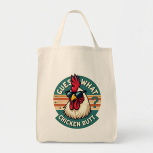 Grappig Retro Kippenkont Grappenontwerp Tote Bag