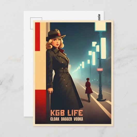 Grappig Retro Koude Oorlog Sovjet-USSR KGB Humor Briefkaart (Voorkant / Achterkant)