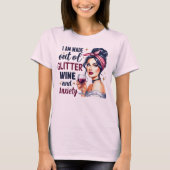 Grappig Retro Meisjes T-Shirt – Glitters en Angst  (Voorkant)