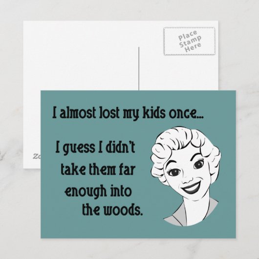 Grappig Retro Mom Briefkaart (Voorkant / Achterkant)