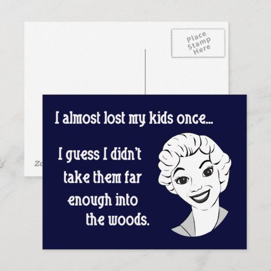 Grappig Retro Mom Briefkaart (Voorkant / Achterkant)