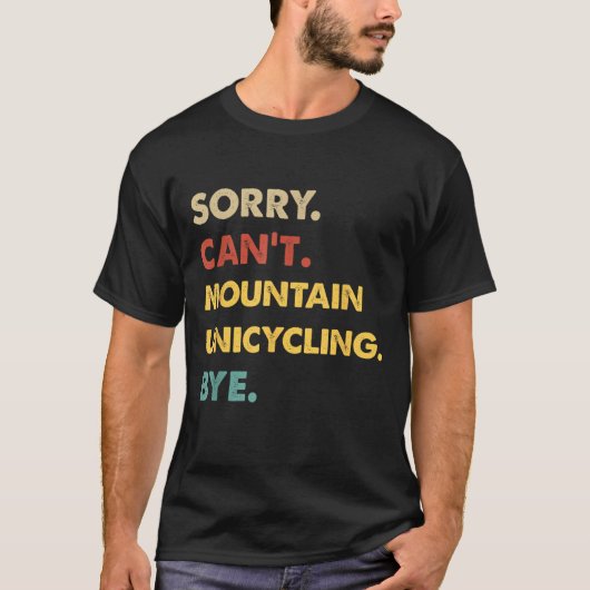 Grappig Retro Mountain Sorry kan niet Mountain-uni T-shirt (Voorkant)