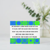 GRAPPIG RETRO MULTIPLE CHOICE BRIEFKAART (Staand voorkant)