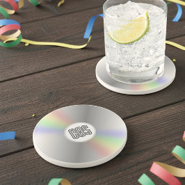 Grappig Retro Muziek CD DVD Monogram Y2K Onderzett Zandsteen Onderzetter