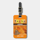 Grappig Retro Nacho Bagagelabel (Voorkant verticaal)
