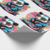 Grappig Retro Opossum vakantiepatroon Cadeaupapier (Hoek)