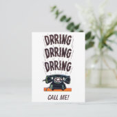 Grappig  Retro Oud Classic Telefoon Bel me Briefkaart (Staand voorkant)